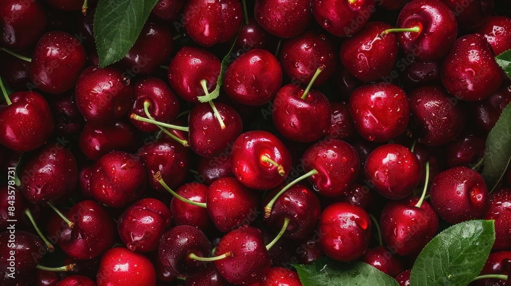 Sweet organic cherries. Cherry Background Sweet organic cherries. Cherry Background