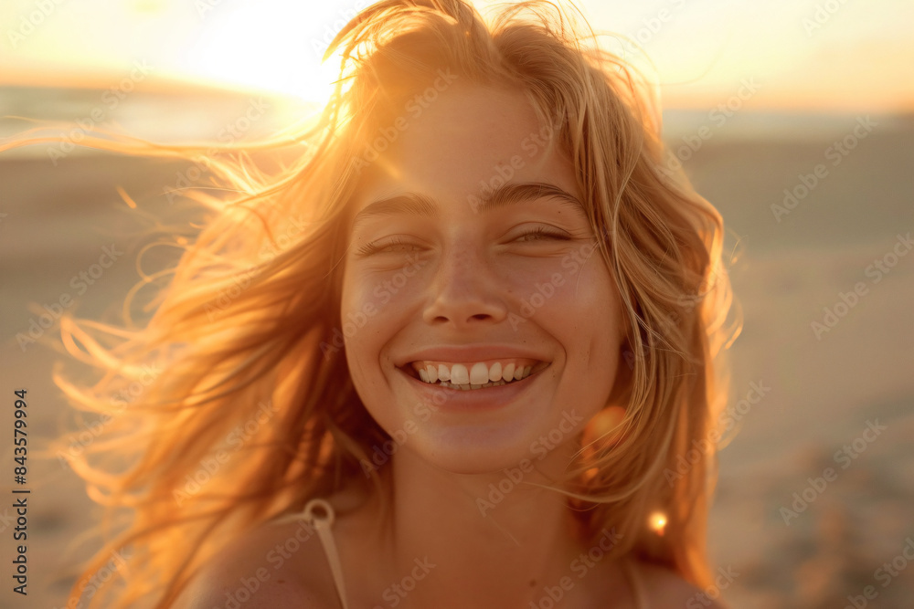 a woman with long hair smiling at the camera a woman with long hair smiling at the camera