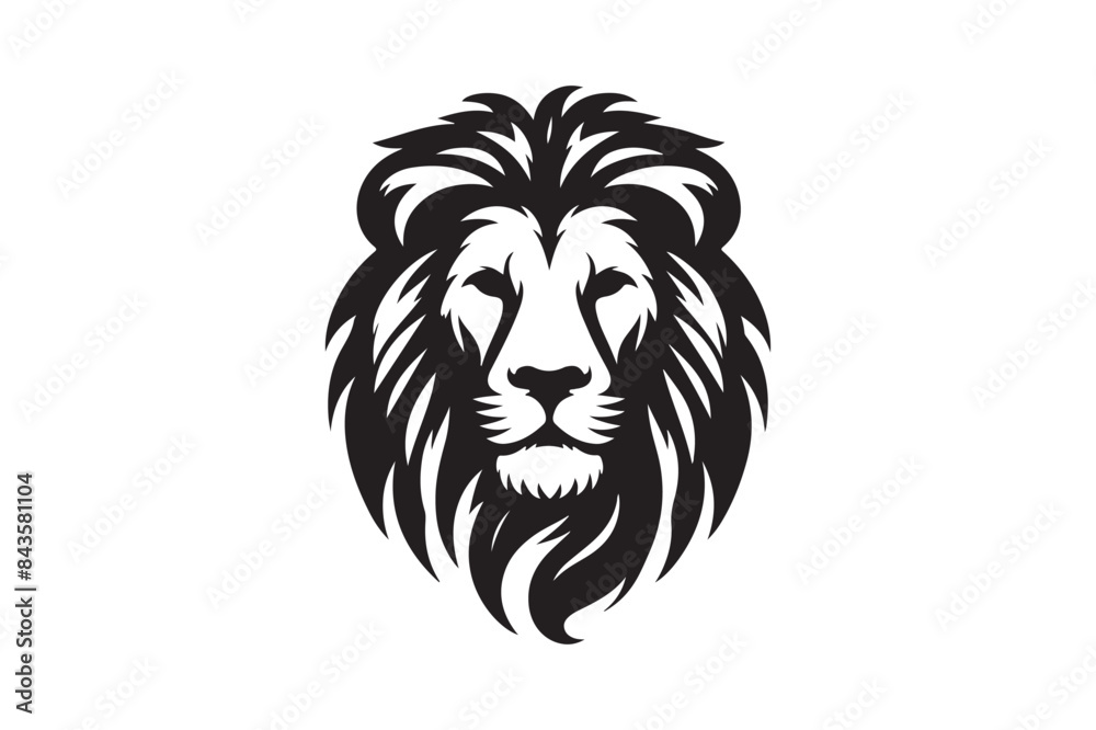 Lion head silhouette vector art illustration Lion head silhouette vector art illustration