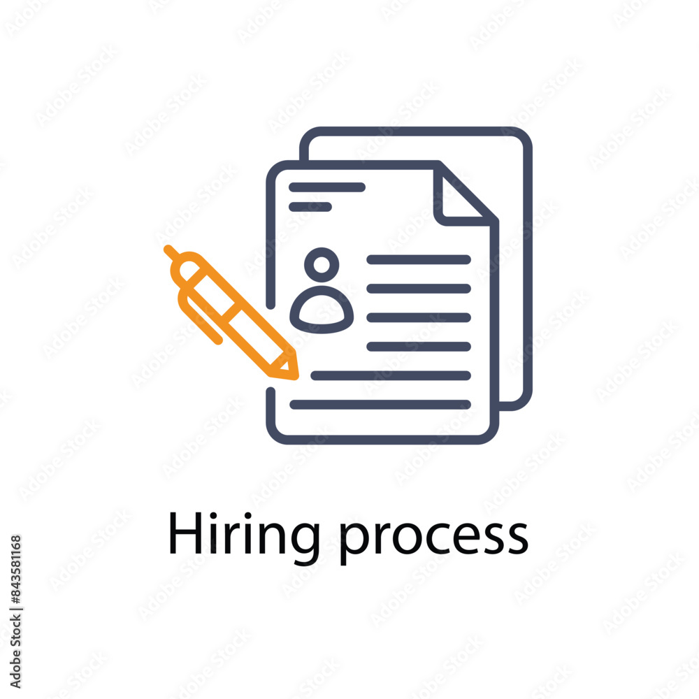 Hiring process vector icon Hiring process vector icon