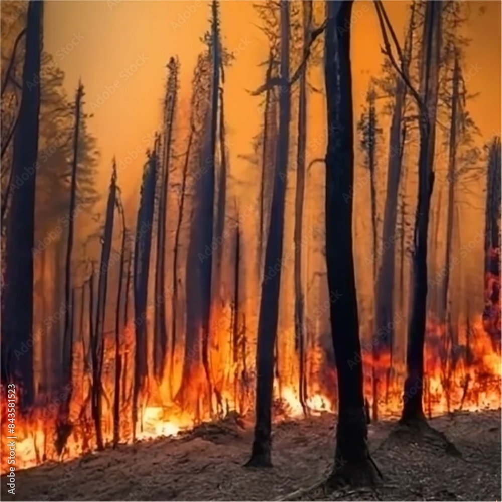 Fototapeta premium Forest Fire