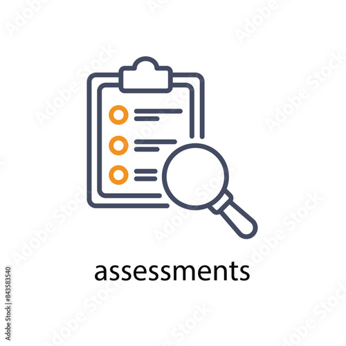 assessments vector icon