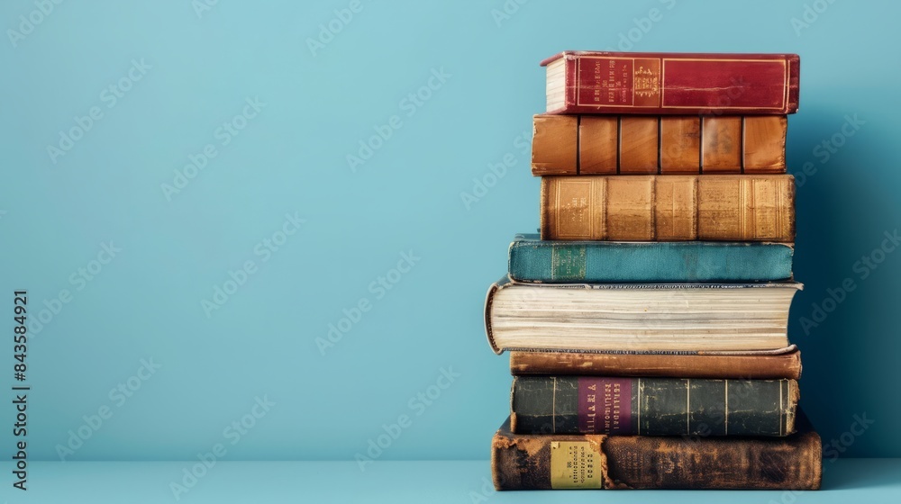 pile of old books, good copy space for text pile of old books, good copy space for text