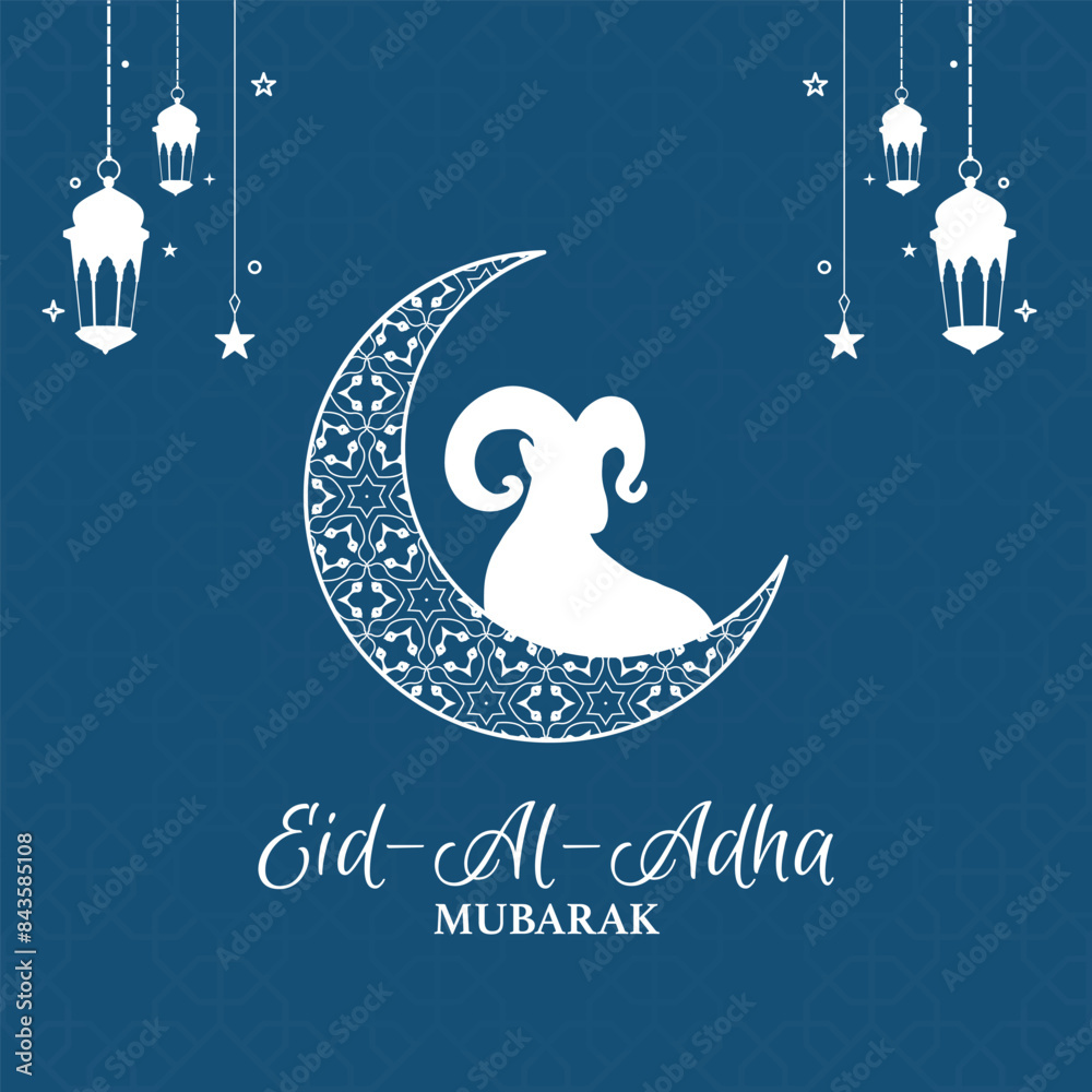 Obraz premium Eid al-Adha Mubarak. Holy days of muslim community