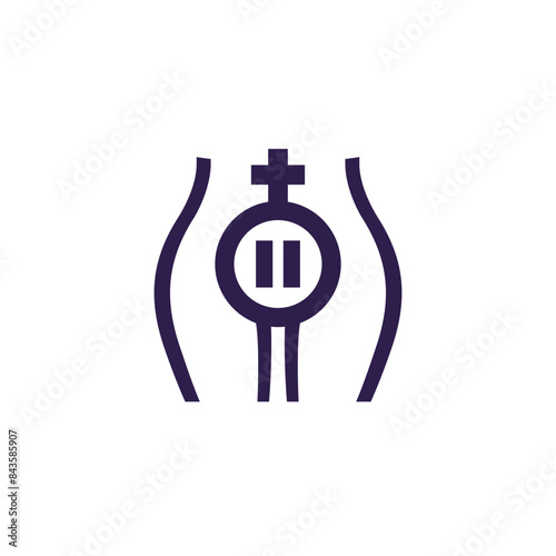 menopause icon with woman body
