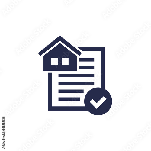 permit icon with a house