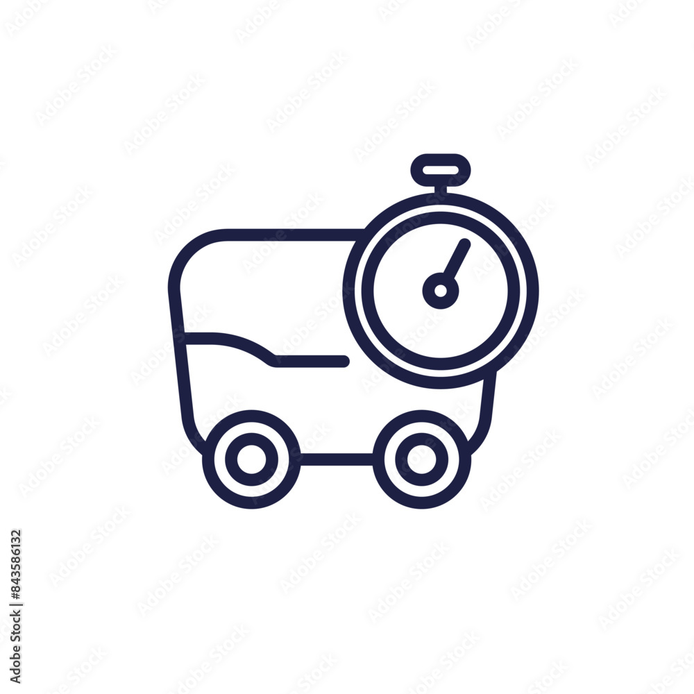 delivery robot icon, fast delivery line vector delivery robot icon, fast delivery line vector