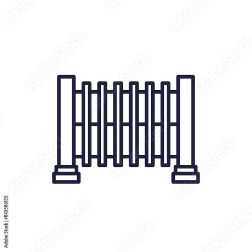 gate line icon on white