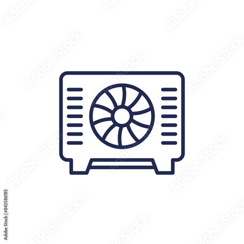 heat pump icon on white in line style