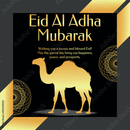Eid al adha mubarak social media post banner template