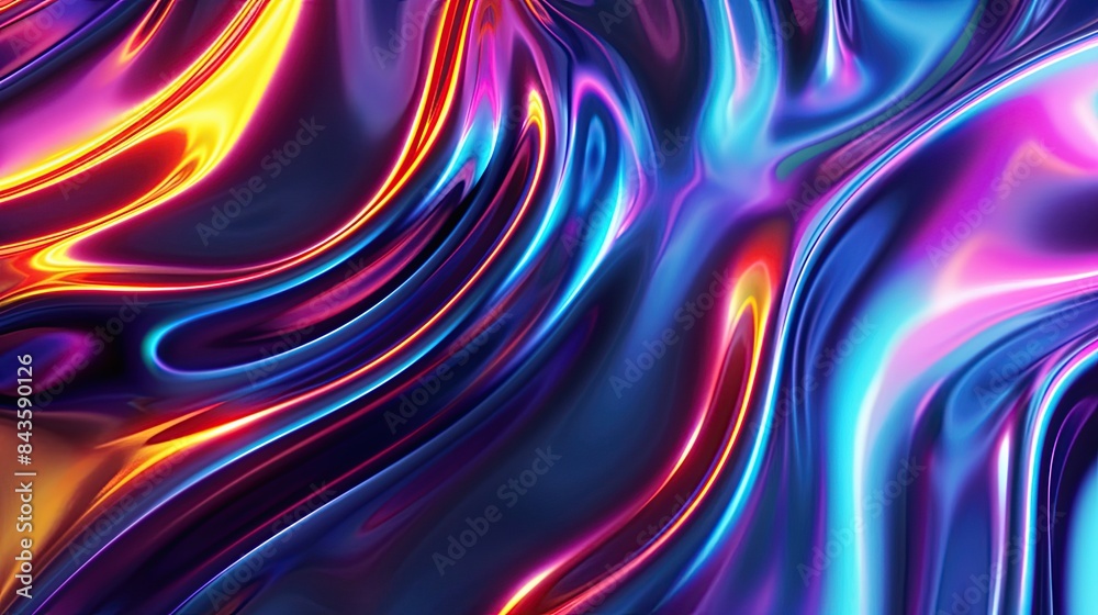 Fototapeta premium colorful 3d fluid wave art.