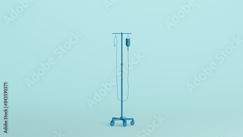 Schilderij op canvas Blue iv intravenous fluid drips hospital health care patient care pale backgroun