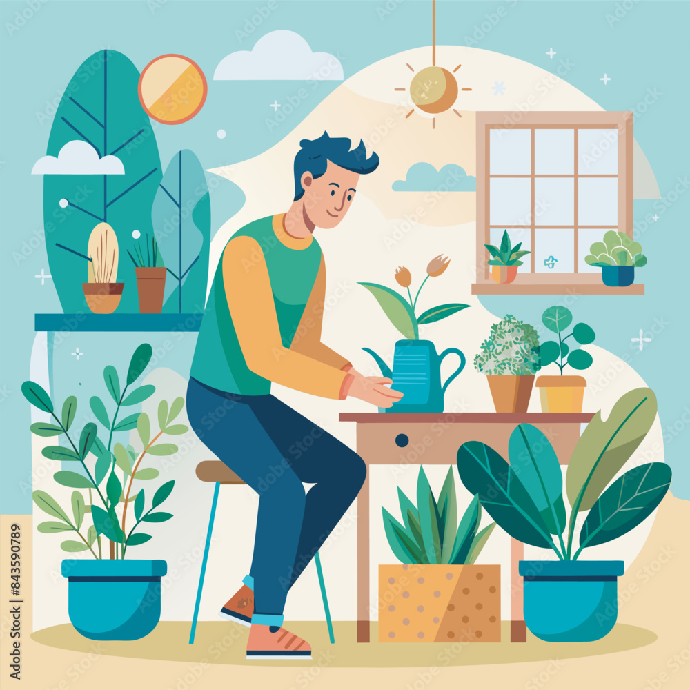 plants gardening vector illustration plants gardening vector illustration
