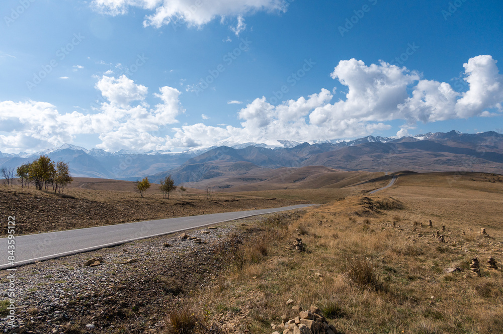 Road to Dzhyly Su. Caucasus mountains. Jilly-Su region. Kabardino-Balkaria Reublic. Road to Dzhyly Su. Caucasus mountains. Jilly-Su region. Kabardino-Balkaria Reublic.
