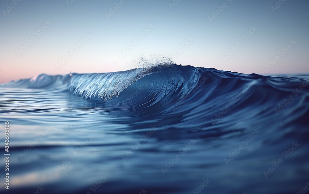 A large wave is crashing into the shore A large wave is crashing into the shore