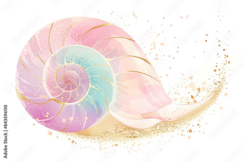 Obraz premium Shell white background invertebrate accessories.