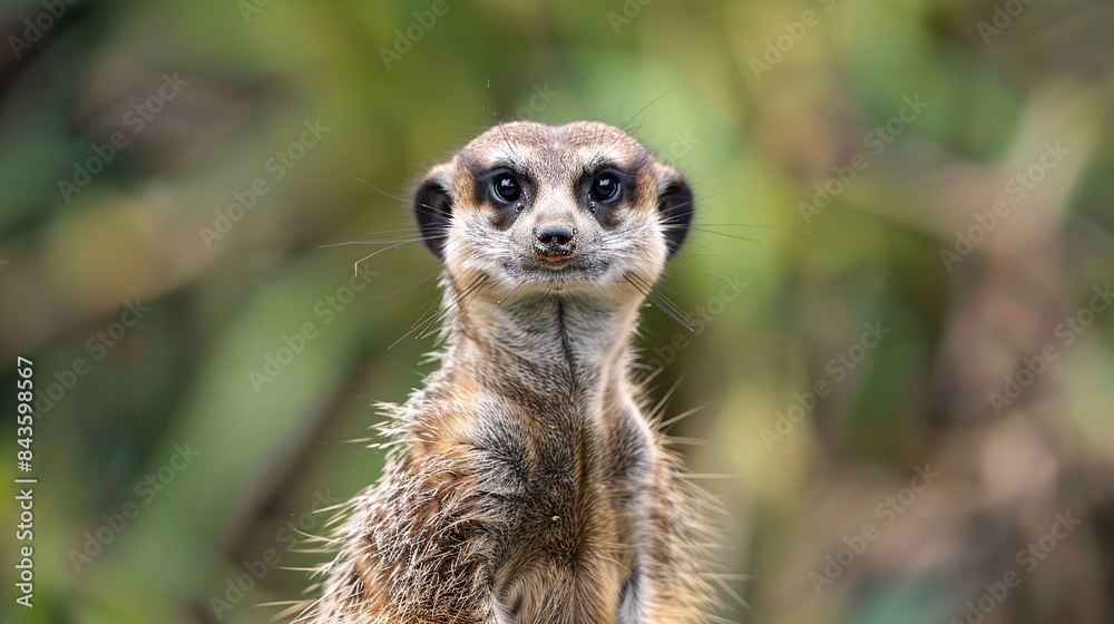 Cute meerkat Suricata suricatta staring. Generative Ai Cute meerkat Suricata suricatta staring. Generative Ai