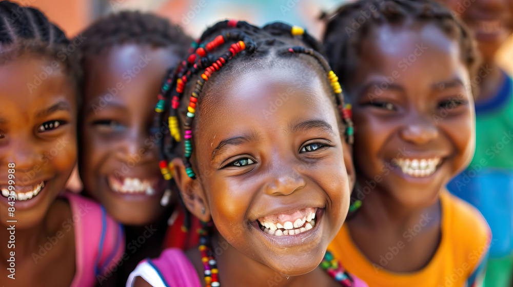 children smiling, representing Mandela's vision for a brighter future for all generations. children smiling, representing Mandela's vision for a brighter future for all generations.