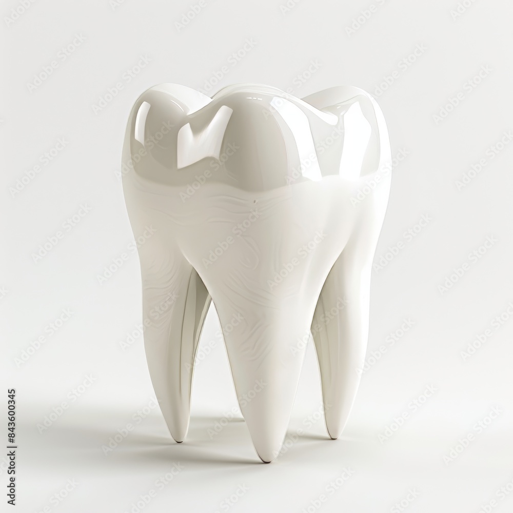 Single White Tooth Isolated on White Background Single White Tooth Isolated on White Background