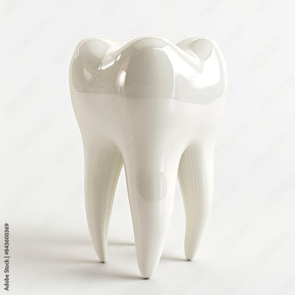 Single White Tooth Isolated on White Background Single White Tooth Isolated on White Background