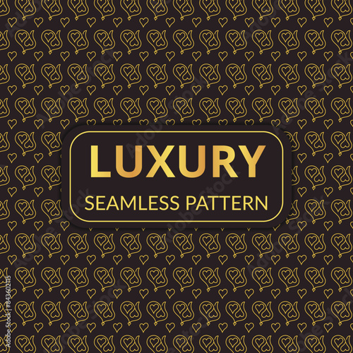 Golden pattern design seamless 