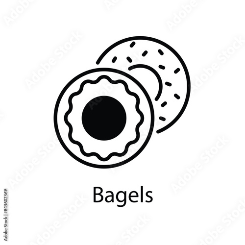 Bagels vector icon
