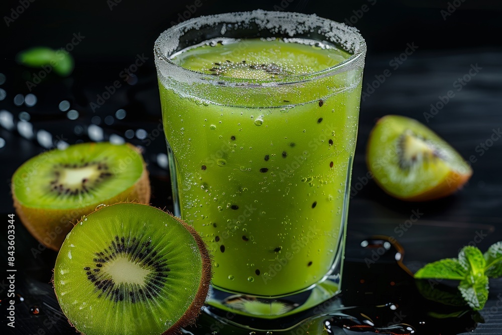 Kiwi Juice with a Touch of Sugar Kiwi Juice with a Touch of Sugar