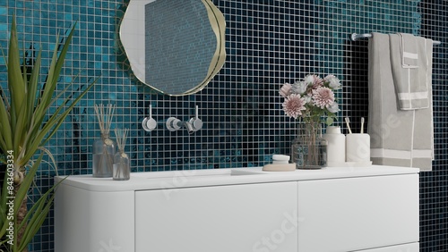 Obraz na plátne Salle de bain confortable et chaleureuse pour des moments de détente