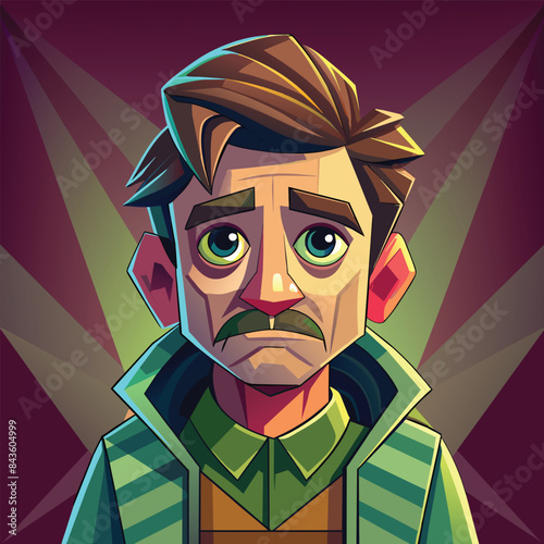 sad man full body 3D Plastic