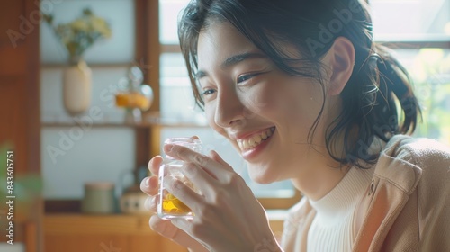 Healthy Morning Routine for Glowing Skin and Hair Generative AI