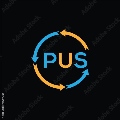 PUS Letter Initial Logo Design Template Vector Illustration
