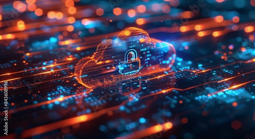 A Secure Cloud Computing Network With Locked Cloud Symbol