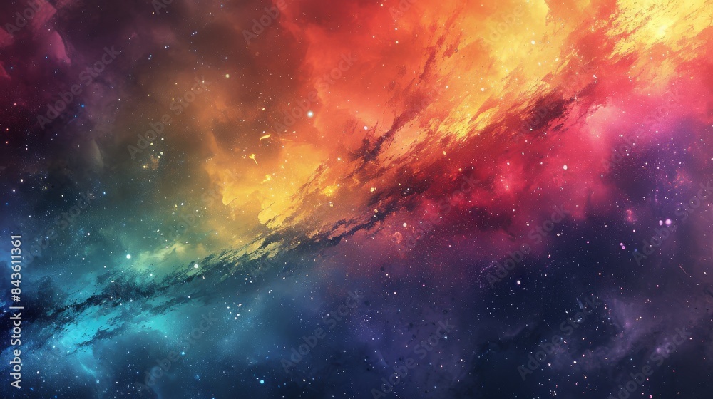 Naklejka premium Galaxy Background