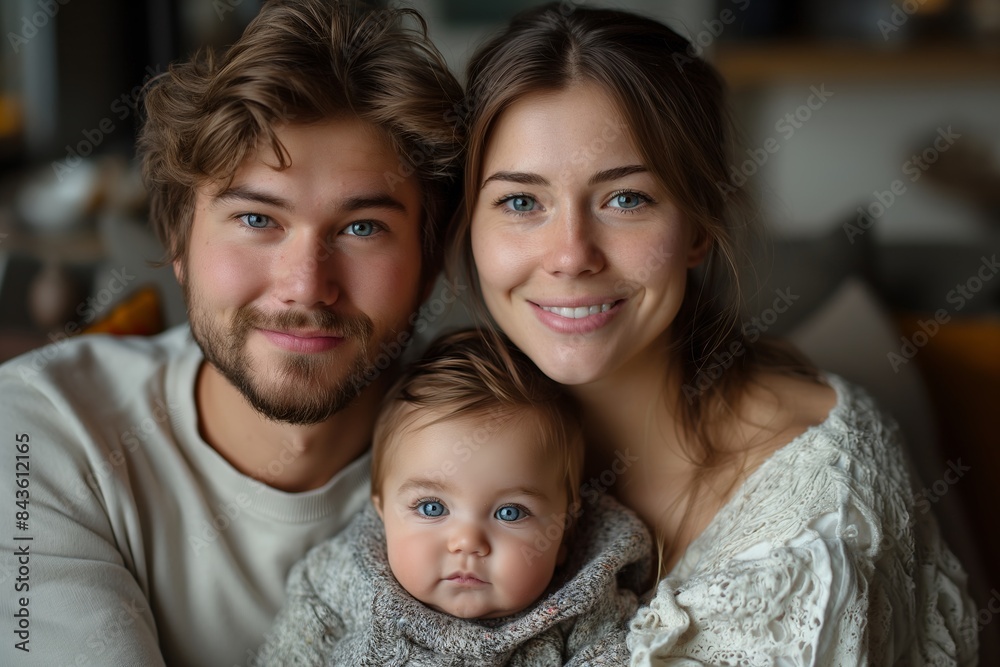 Happy young family, having fun, quality time at home, laughter, genuine smiles, warm atmosphere, cozy indoor environment, casual attire. Happy young family, having fun, quality time at home, laughter, genuine smiles, warm atmosphere, cozy indoor environment, casual attire.