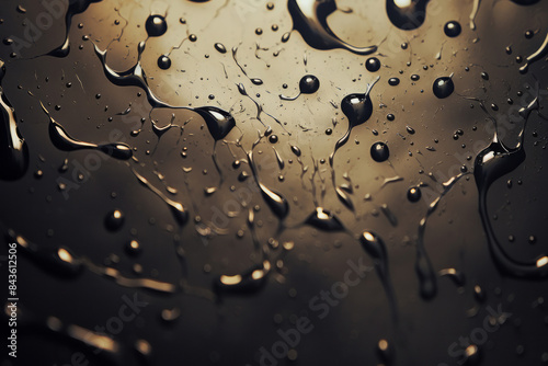 Processed collage of petroleum oil liquid bubbles texture. Background for banner, backdrop photo