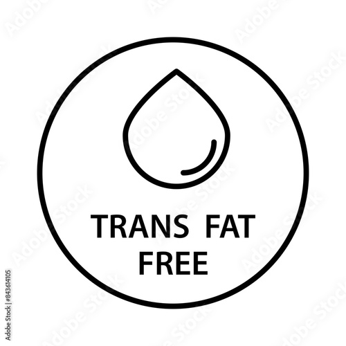 Trans Fat Free Icon, Perfect for Health and Nutrition Graphics