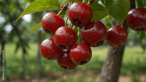 A bittersweet memory associated with picking cherries in a childhood orchard ai_generated