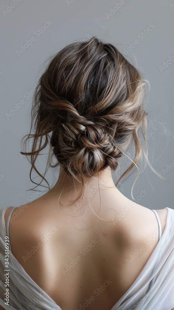Fototapeta premium hairstyle back view.