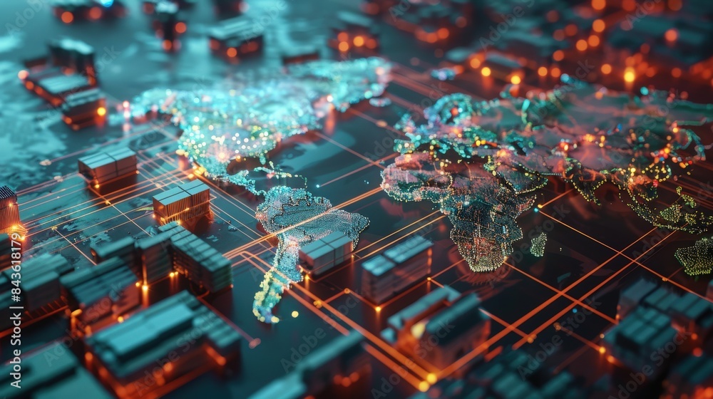 Cross-Border Supply Chain Optimization, delve into the intricacies of multinational corporation operations, showcasing how AI algorithms streamline supply chain logistics across global operations Cross-Border Supply Chain Optimization, delve into the intricacies of multinational corporation operations, showcasing how AI algorithms streamline supply chain logistics across global operations