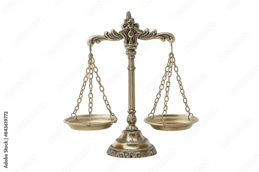 Decorative Metal Scales Suspended from Beam with Black Background and Realistic Style Decorative Metal Scales Suspended from Beam with Black Background and Realistic Style