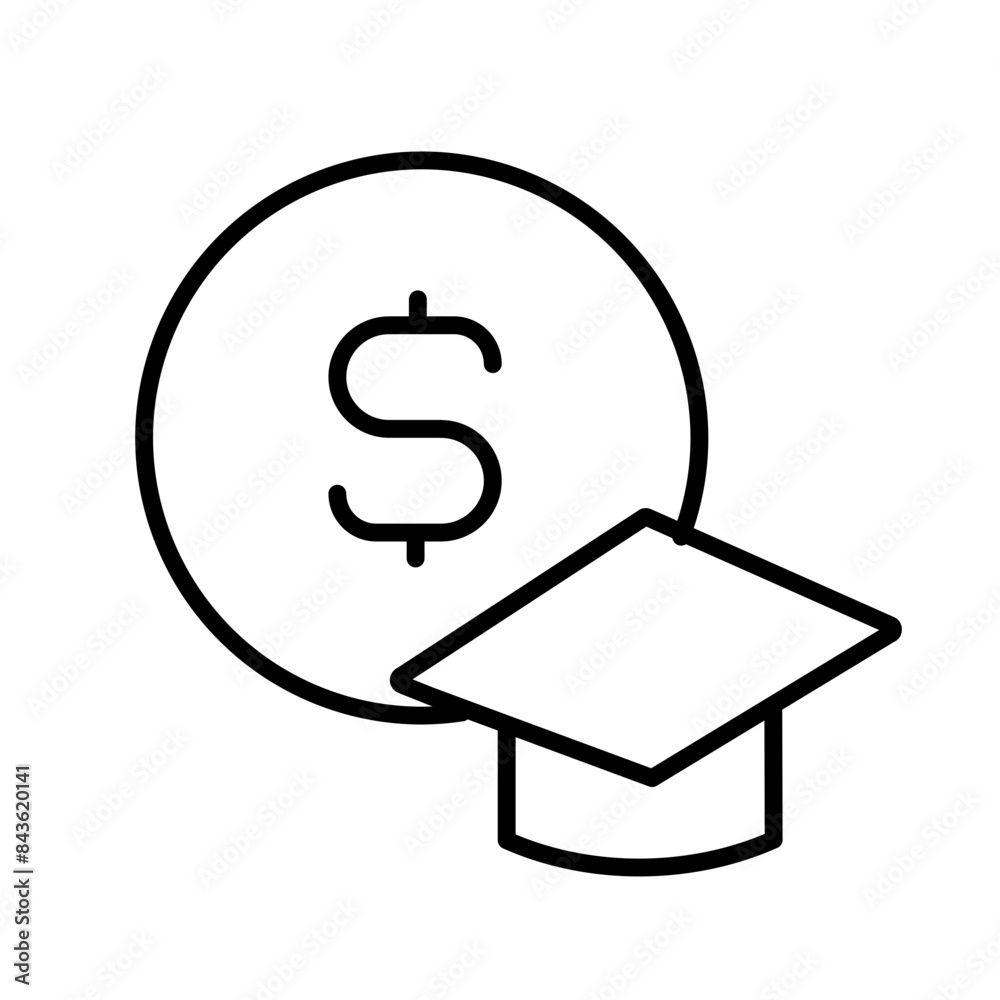 Tuition Fee Icon, Ideal for Education and Finance Illustrations Tuition Fee Icon, Ideal for Education and Finance Illustrations