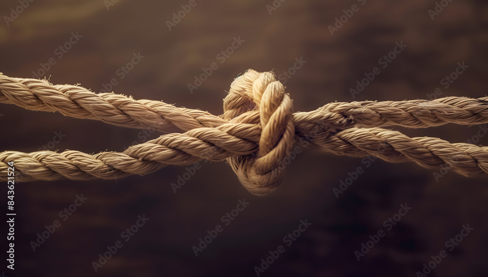 A knot made of rope, symbolizing the tie that binds