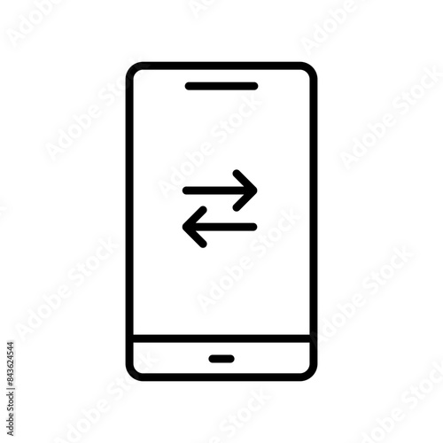 Mobile Transfer Payment Icon, Perfect for Digital Wallet and Finance Graphics