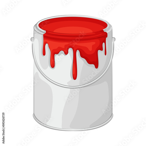 Illustration of paint bucket 