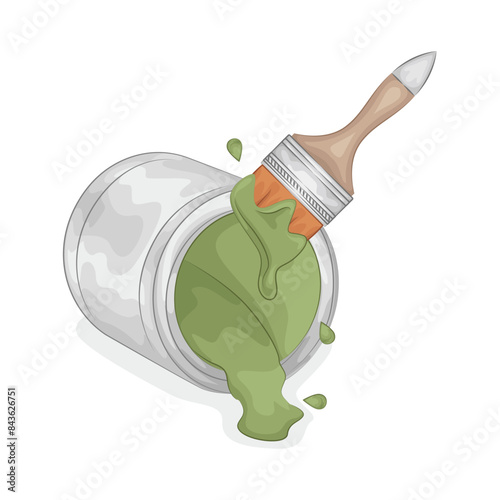 Illustration of paint bucket 