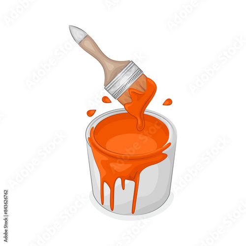 Illustration of paint bucket 