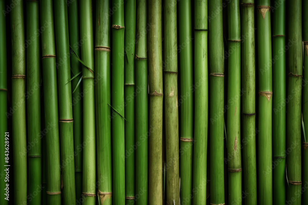 Processed collage of green bamboo fence surface texture. Background for banner, backdrop Processed collage of green bamboo fence surface texture. Background for banner, backdrop