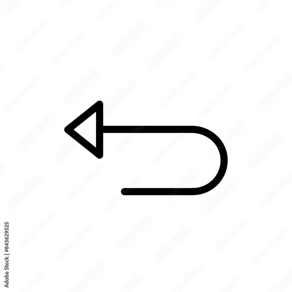 U-Turn Arrow Icon, Great for Navigation and Traffic Designs U-Turn Arrow Icon, Great for Navigation and Traffic Designs