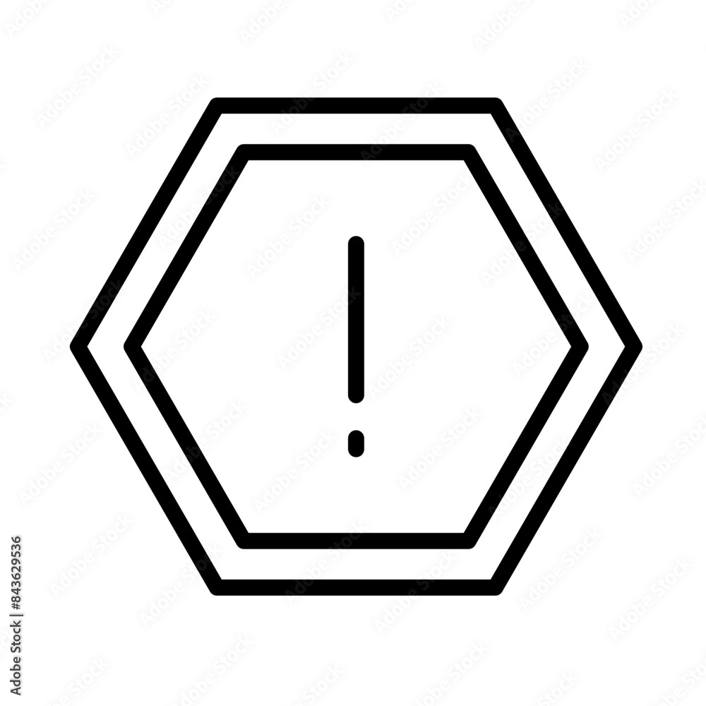 Attention Warning Sign Icon, Great for Safety and Caution Designs Attention Warning Sign Icon, Great for Safety and Caution Designs