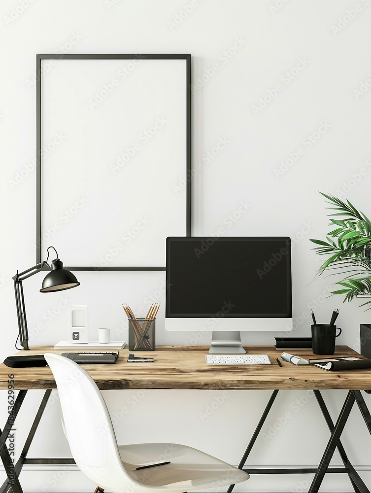 Study Desk Wall Art Mock Up Study Desk Wall Art Mock Up